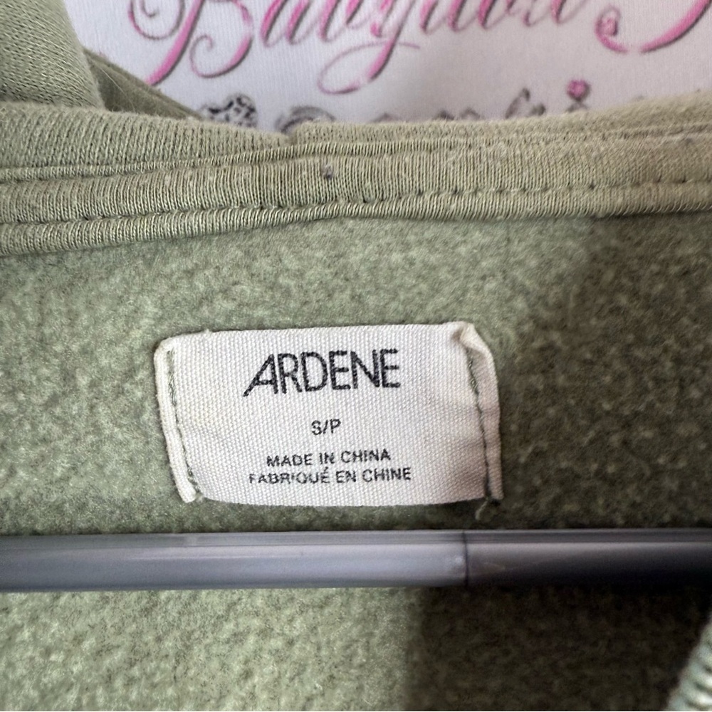 Ardene cropped sweater hoodie Olive Green Women's Cropped Hoodie Jacket - Picture 10 of 13